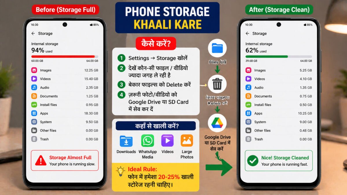 mobile storage kaise khaali kare phone fast kaise kare storage full solution