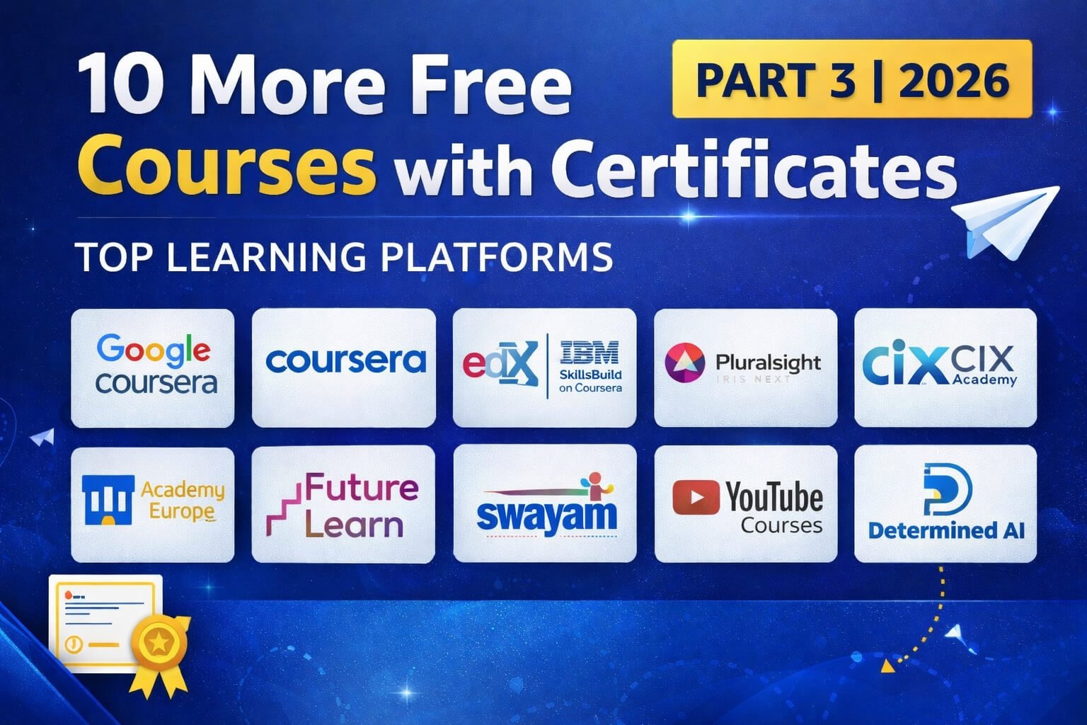 Best Free Online Courses with Certificates (2026) – Top Learning Websites