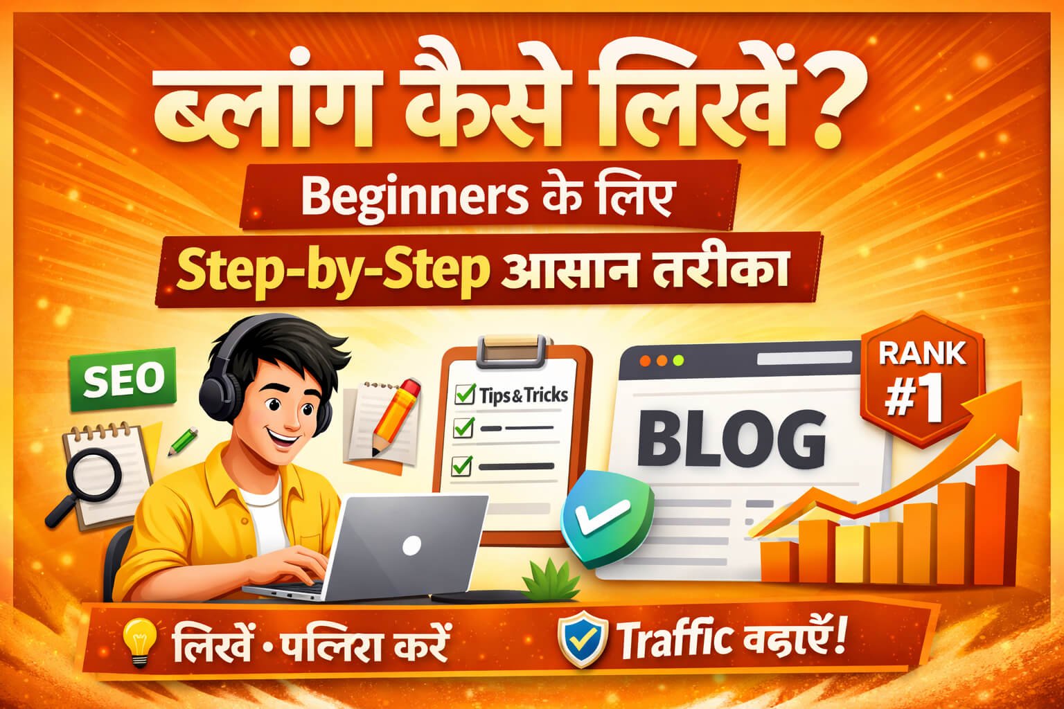 Blog Kaise Likhen? Beginners Ke Liye Step-by-Step Powerful Guide (2026)
