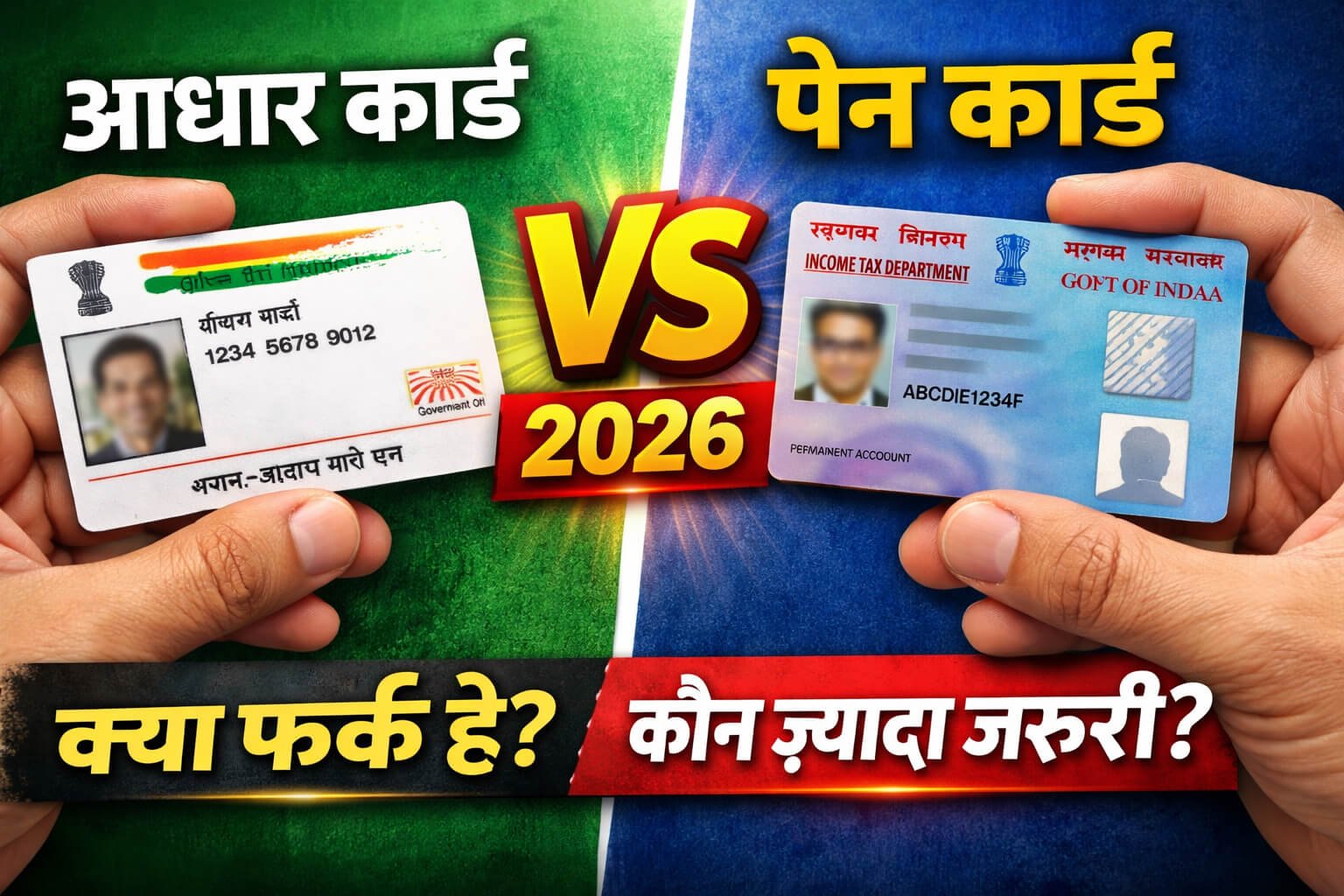 Aadhaar Card vs PAN Card 2026: क्या फर्क है और किसे बनवाना ज्यादा जरूरी है?