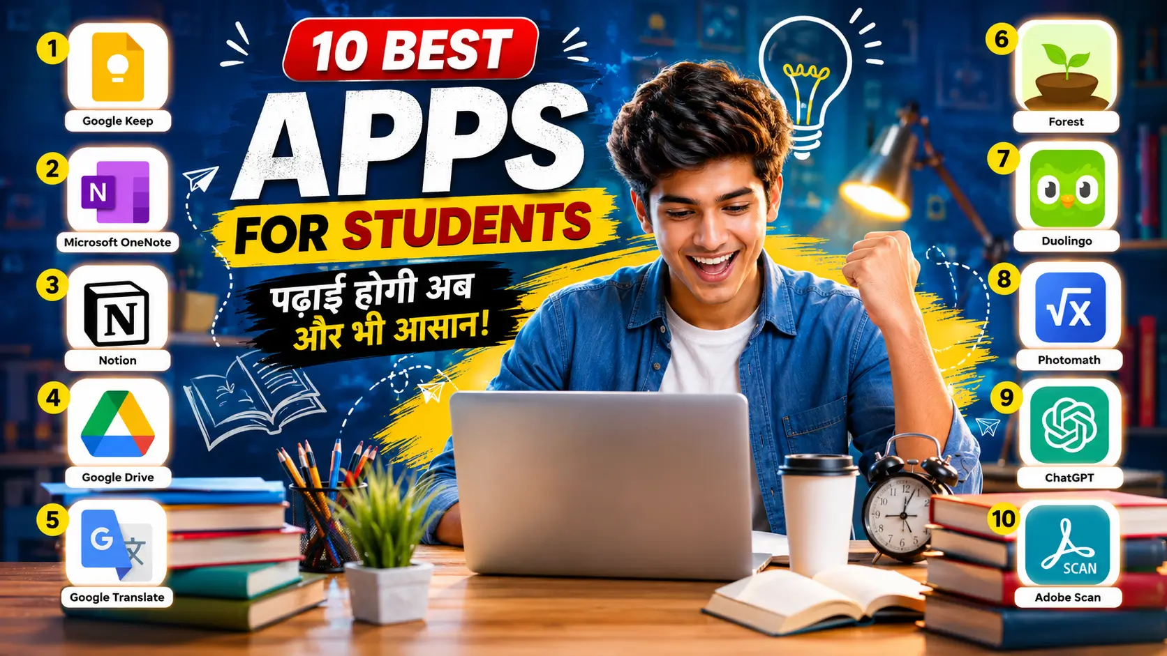 Top 10 Best Apps for Students in 2026 – पढ़ाई, Notes और Productivity के लिए सबसे उपयोगी ऐप्स