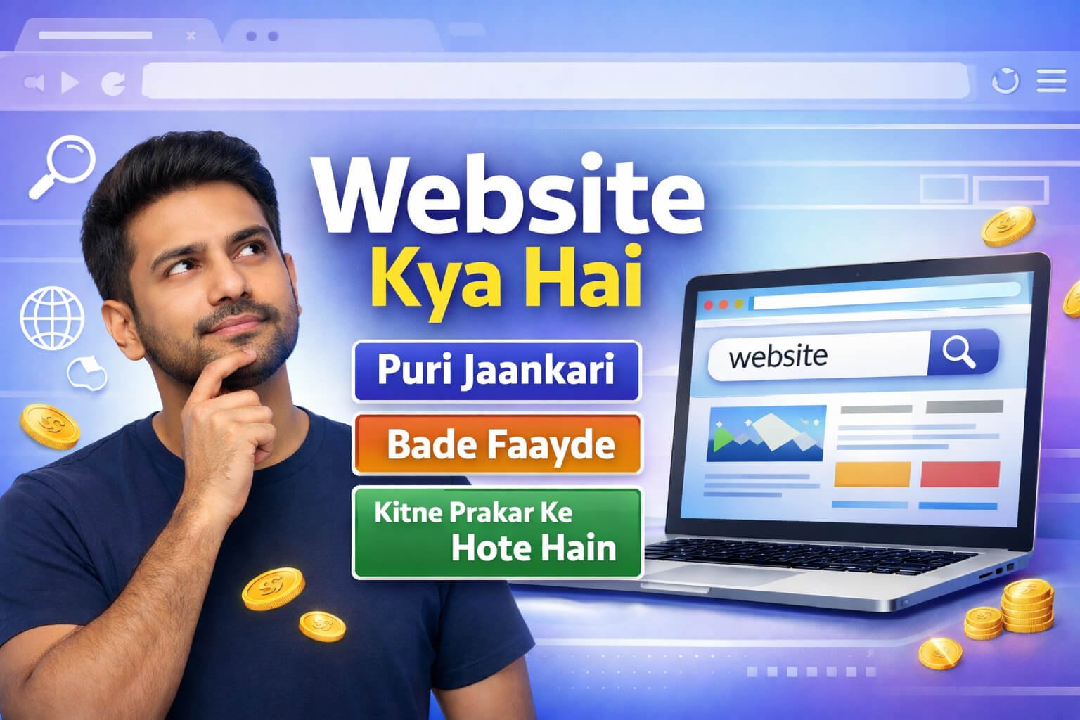 Website Kya Hai Kaise Kaam Karti Hai Aur Kitne Types Ki Hoti Hai – Aasan Guide (2026)