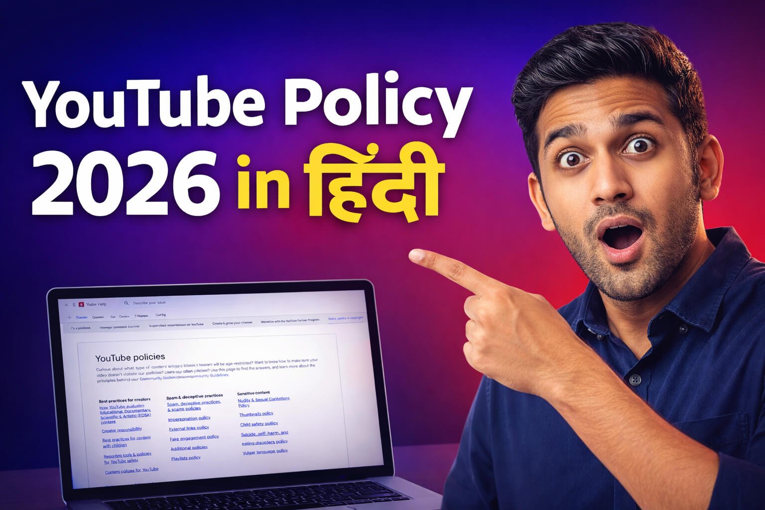YouTube Policy 2026 in Hindi: नए नियम हर Creator को जानने चाहिए