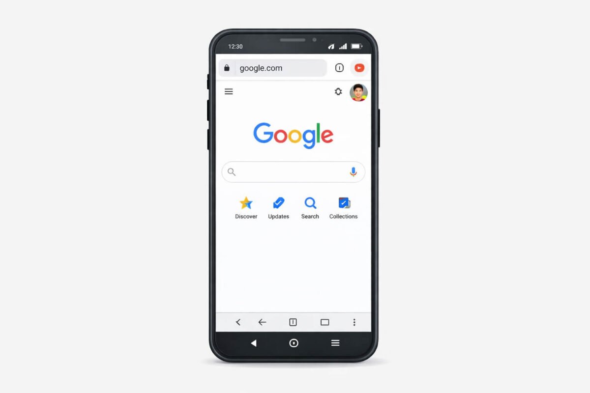 Mobile browser par Google account login ka screen dikhata hua image, jisme sahi Gmail login ke baad next step par jane ka process bataya gaya hai