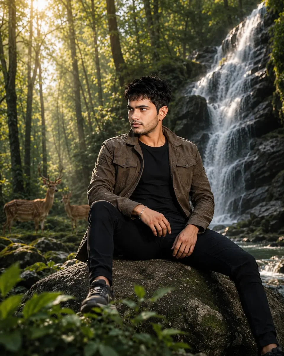 Gemini AI prompt से बनी realistic forest photo