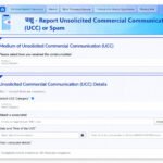 sanchar saathi ucc spam report form screenshot showing unwanted calls and sms complaint form