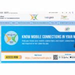 sanchar saathi portal homeage screenshot showing mobile connections and services