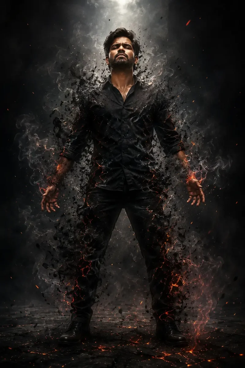 Google Gemini Cinematic Dark Hero Poster AI Prompt