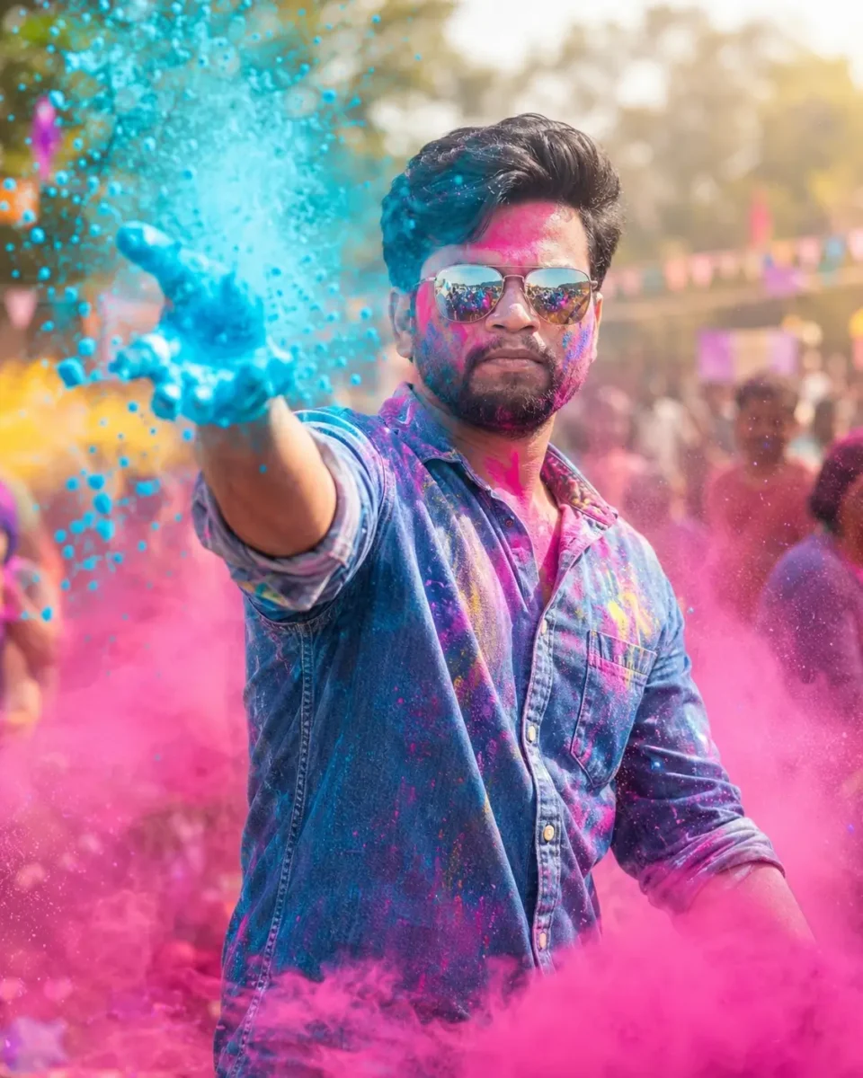 Holi Color Splash Google Gemini AI Image
