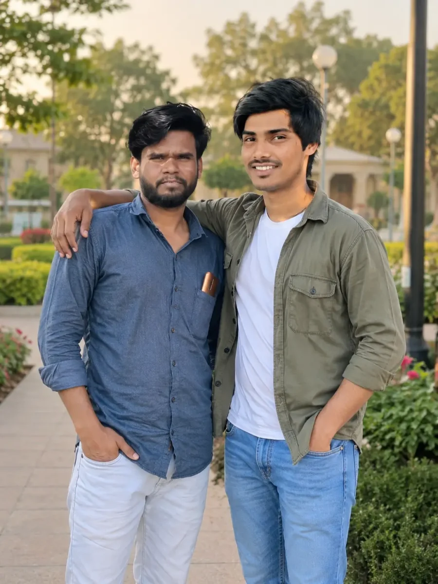 दो दोस्तों की AI से बनाई गई 4K फोटो